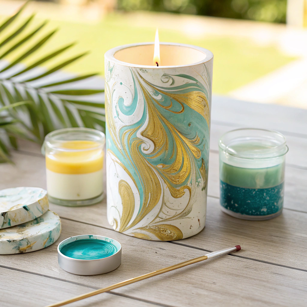 Marbled Effect Candles