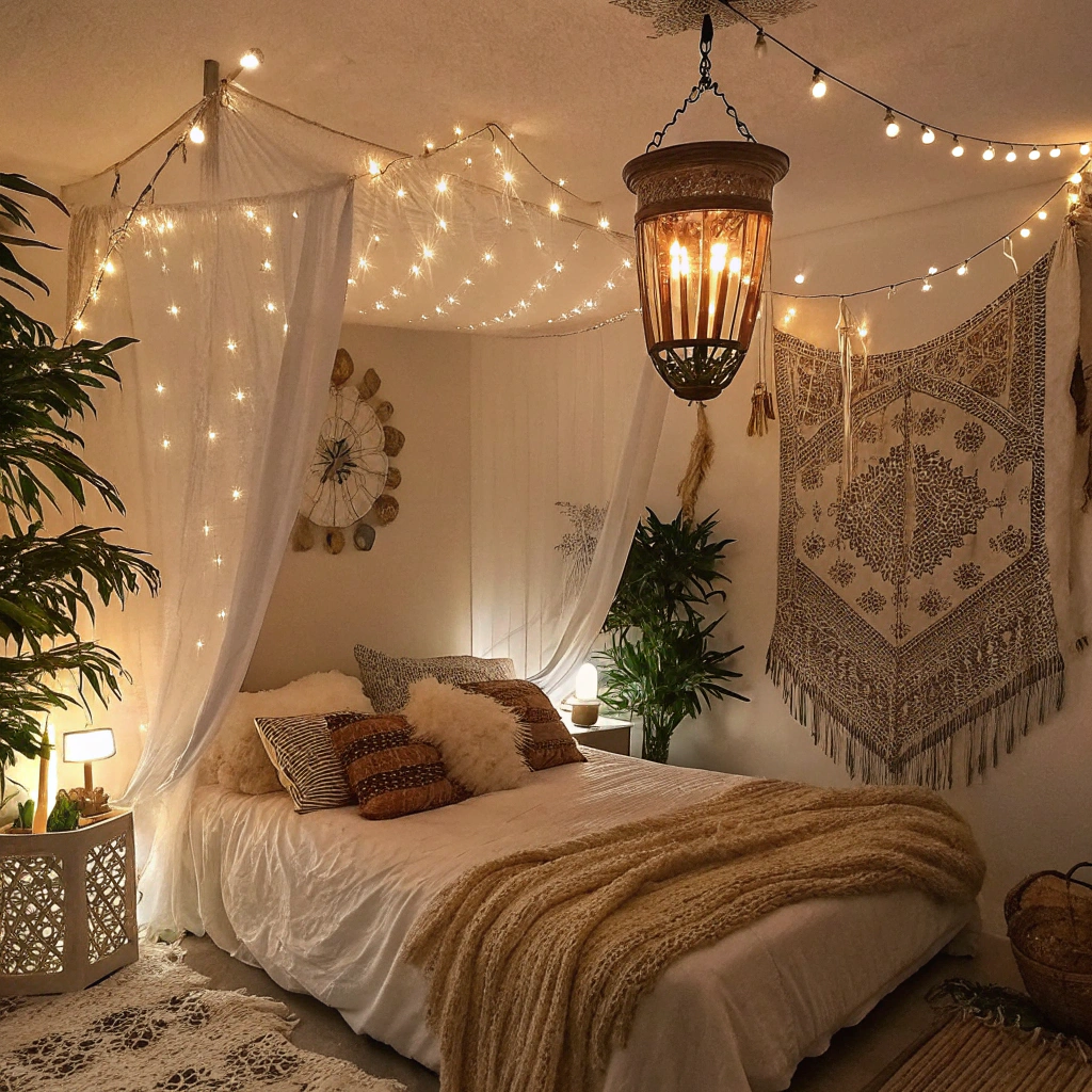 Use string lights or lanterns