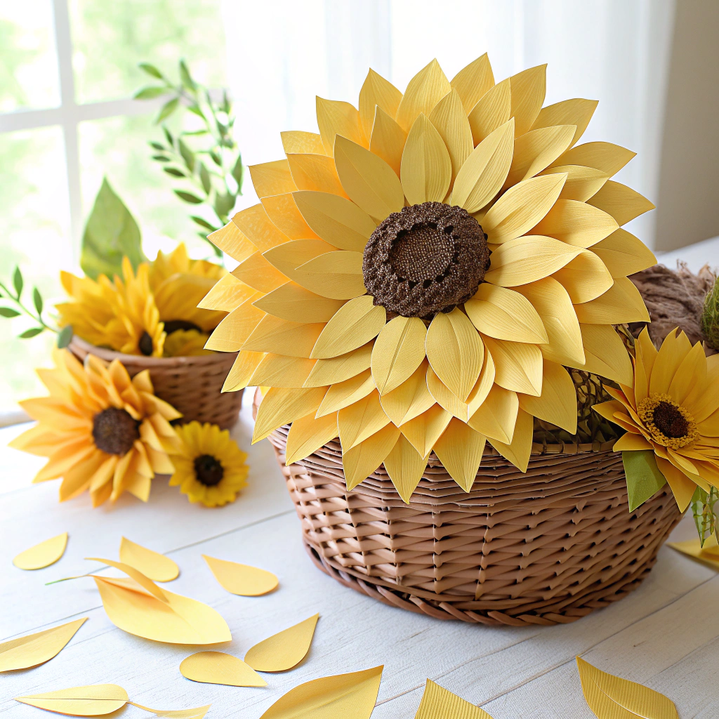 Whimsical Paper Sunflowers