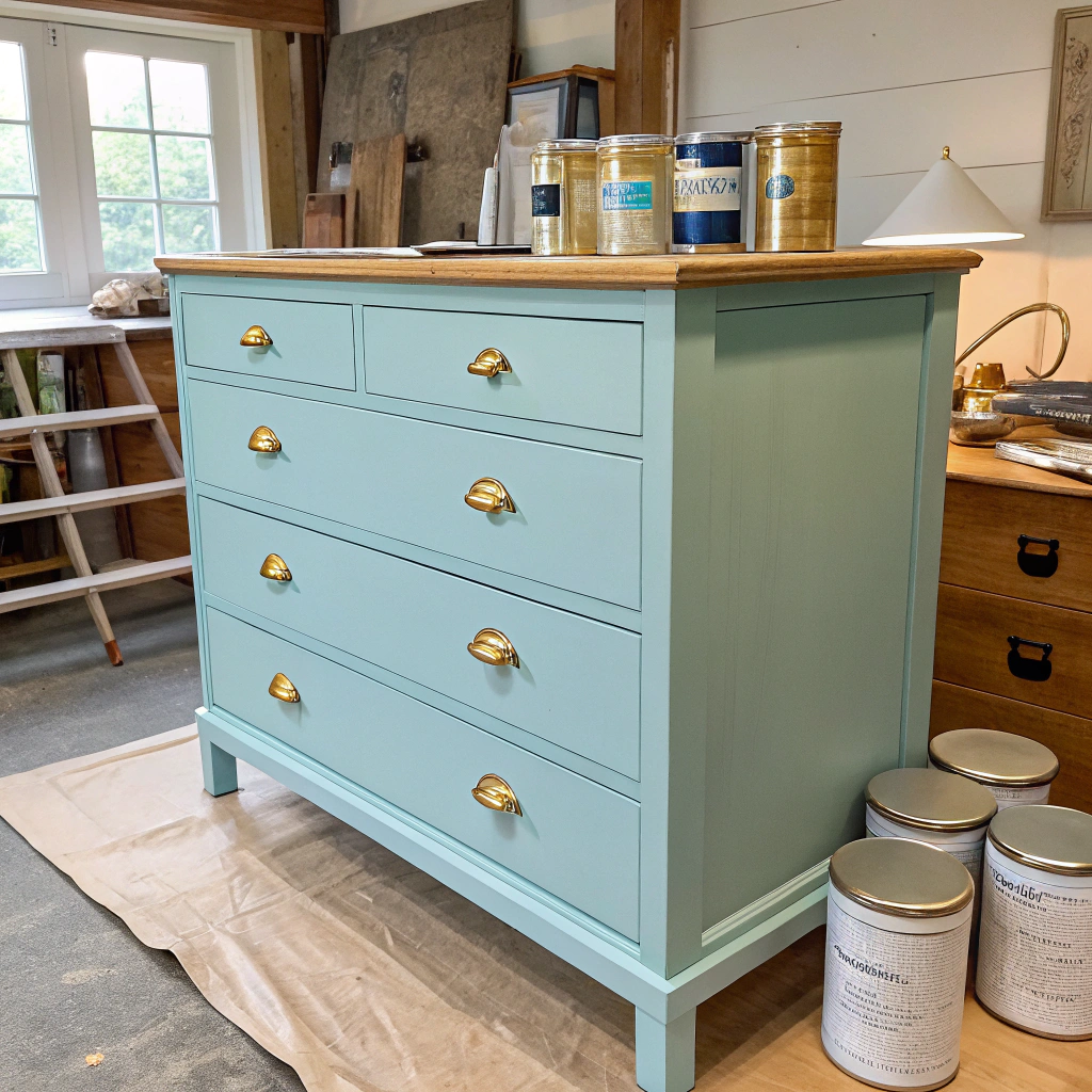 Old Dresser with Paint
