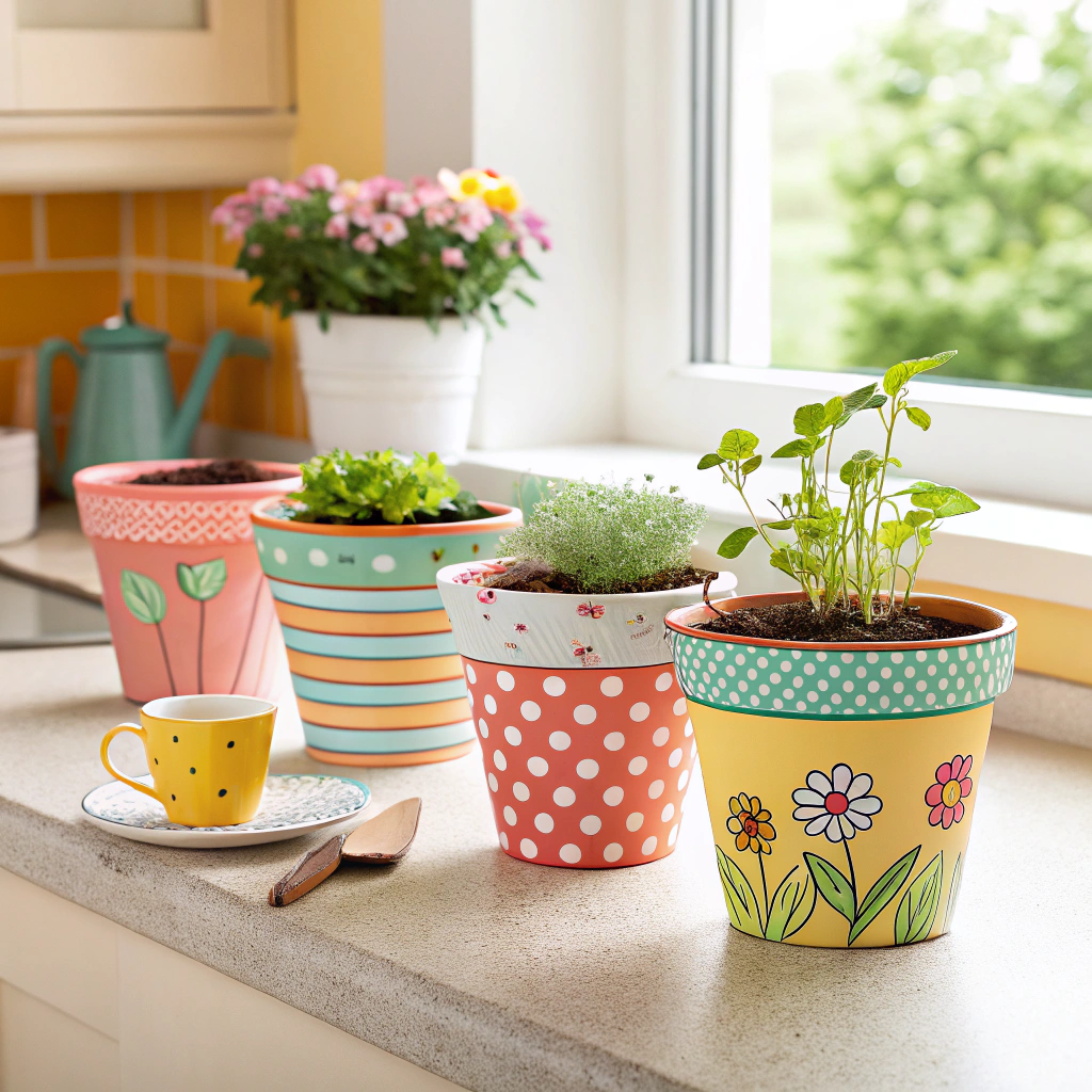 Painted Plant Pots