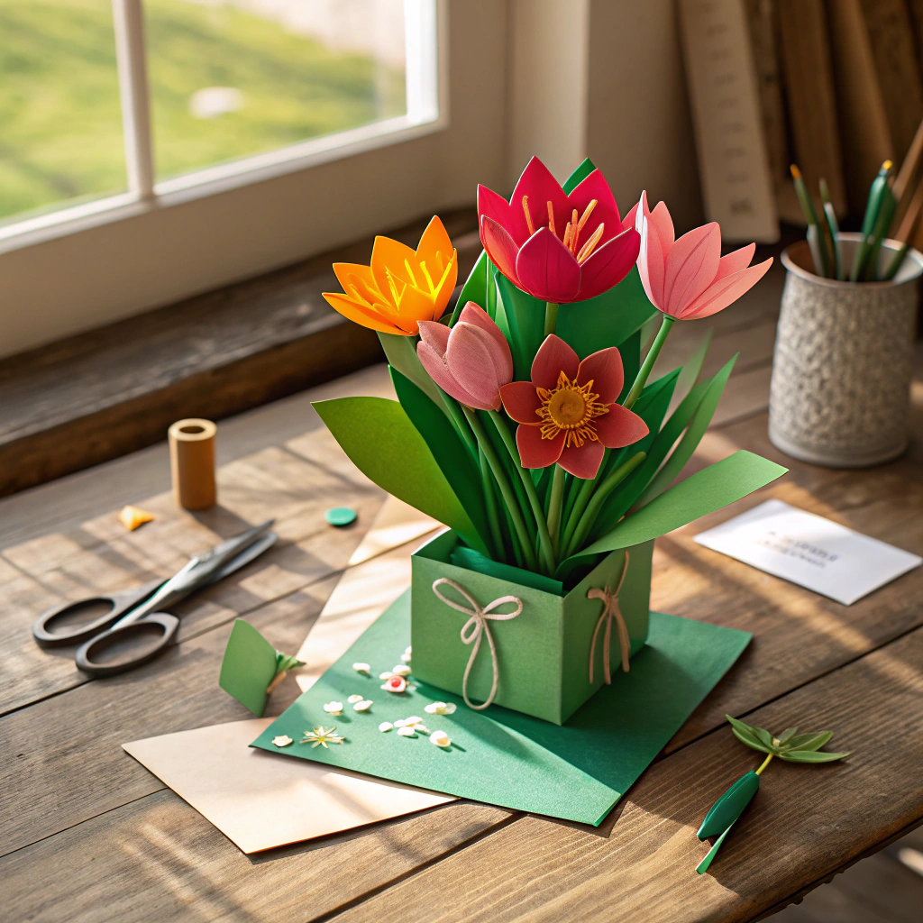 DIY 3D Pop-Up Flower Card